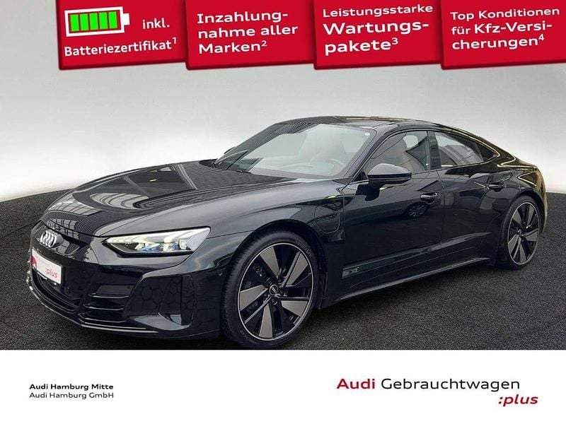 Mythosschwarz metallic Gebraucht 2022 Audi e-tron GT quattro Ambiente Limousine | 63.880 € (Teuer) - Bild 1/3