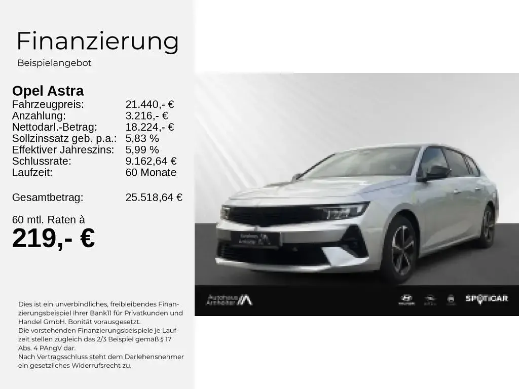 Gebraucht Opel Astra 131 PS (96 kW) 2024 Grau Kleinwagen