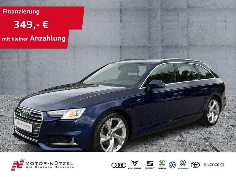 Navarrablau metallic Gebraucht 2019 Audi A4 S-Line Kombi | 20.990 € (Superpreis) - Bild 1/4