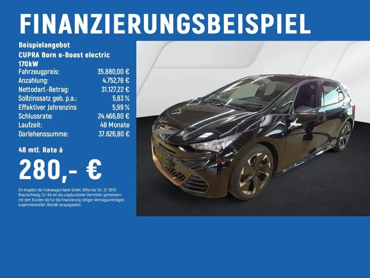 Gebraucht Cupra Born e-Boost 169 kW (231 PS) 2025 Schwarz Kleinwagen