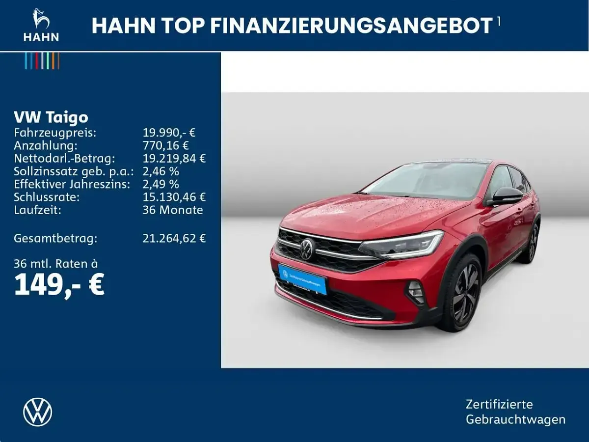 Używany VW Taigo Style 116 KM (85 kW) 2025 Czerwony SUV