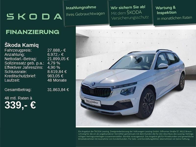 2y moonweiss metallic Neu 2025 Skoda Kamiq Drive SUV | 27.888 € (Guter Preis) - Bild 1/4