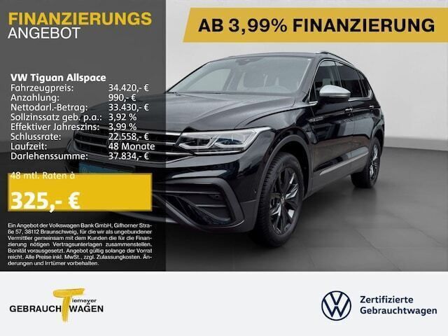 Schwarz Gebraucht 2024 VW Tiguan Allspace Move SUV | 35.720 € (Guter Preis) - Bild 1/4
