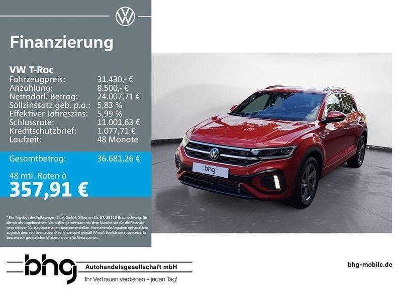 Rot Gebraucht 2025 VW T-Roc Business SUV | 31.430 € (Fairer Preis) - Bild 1/4