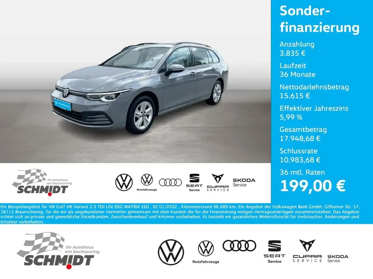 Gebraucht VW Golf VIII Life 150 PS (110 kW) 2022 Grau Kombi