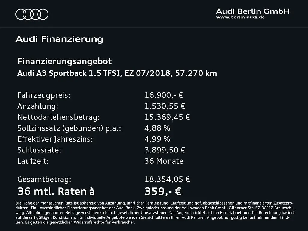 Occasion Audi A3 Design 150 ch (110 kW) 2018 Argent Berline