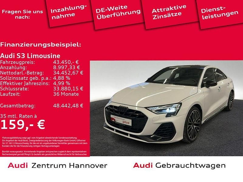 Z9 arkonaweiß Gebraucht 2024 Audi S3 Ambiente Limousine | 43.450 € (Fairer Preis) - Bild 1/4