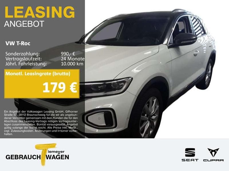 Pure white Gebraucht 2024 VW T-Roc Style SUV | 24.910 € (Fairer Preis) - Bild 1/4