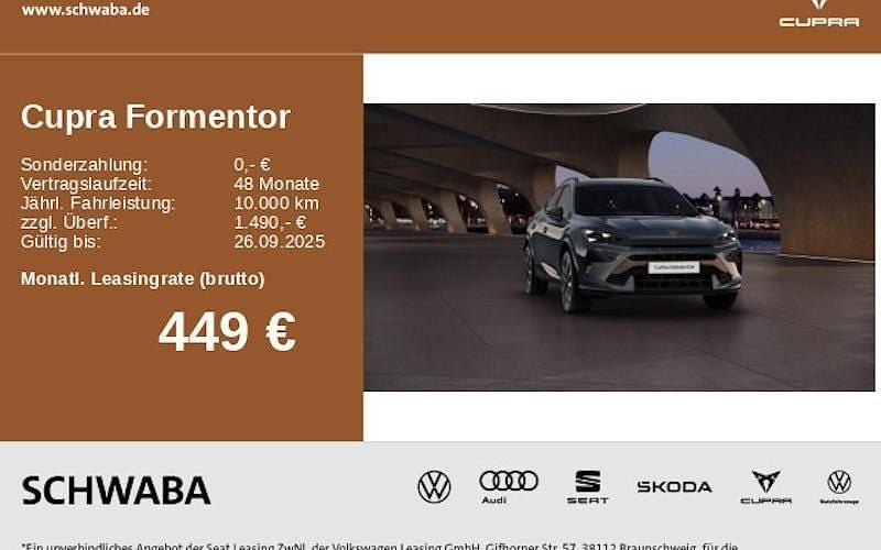 Blau Neu 2025 Cupra Formentor VZ SUV | 45.950 € (Guter Preis) - Bild 1/4