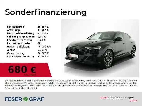 Mythosschwarz metallic Gebraucht 2021 Audi Q8 Ambiente SUV | 57.449 € (Fairer Preis) - Bild 1/2