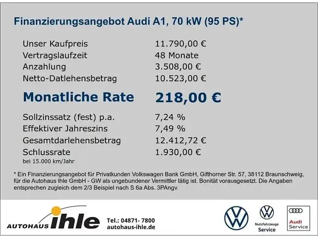Gebraucht Audi A1 Sportback Sport 95 PS (69 kW) 2016 Scubablau metallic Kleinwagen