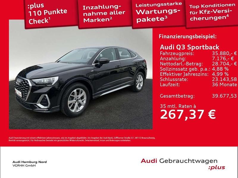 Gebraucht Audi Q3 S-Line 150 PS (110 kW) 2023 Mythosschwarz metallic SUV