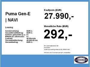 Ny Ford Puma Gen-E 124 kW (169 HK) 2026 Gul SUV