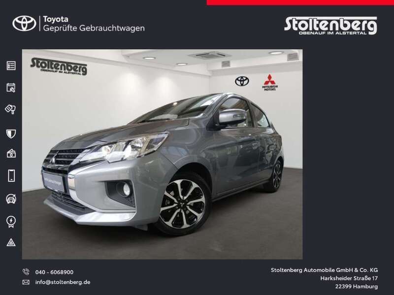 Platinumgrau Gebraucht 2021 Mitsubishi Space Star Kleinwagen | 10.980 € (Fairer Preis) - Bild 1/4