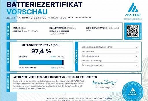 Gebraucht Skoda Enyaq iV Loft 150 kW (204 PS) 2023 Brillantsilber metallic SUV