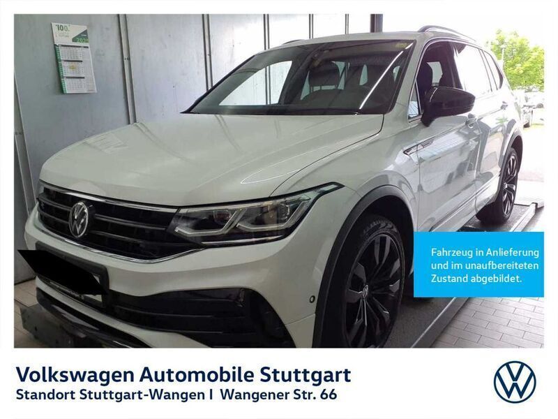Oryxweiß perlmutteffekt Gebraucht 2022 VW Tiguan Allspace R-line SUV | 39.930 € (Fairer Preis) - Bild 1/4