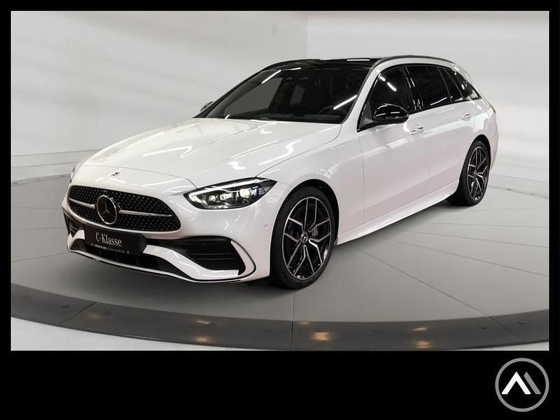 Weiß manufaktur lack manufaktu Gebraucht 2024 Mercedes C300 Night Kombi | 53.889 € - Bild 1/4