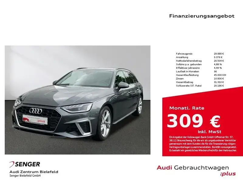 Grau Gebraucht 2022 Audi A4 S-Line Kombi | 29.880 € (Guter Preis) - Bild 1/1