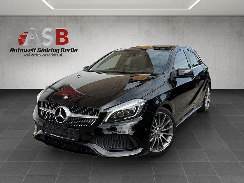 Nachtschwarz Gebraucht 2016 Mercedes A200 AMG line Limousine | 18.999 € (Etwas zu teuer) - Bild 1/4