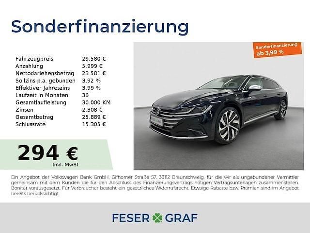 Gebraucht VW Arteon Elegance 200 PS (147 kW) 2021 Deep black perleffekt Kombi