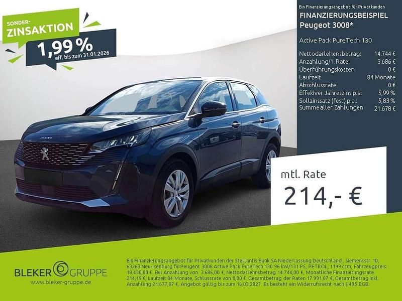 Gebraucht Peugeot 3008 Active 131 PS (96 kW) 2023 Blau Limousine