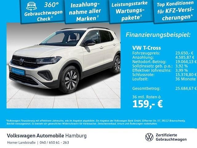 Ascotgrau Gebraucht 2024 VW T-Cross Goal SUV | 23.650 € (Superpreis) - Bild 1/3