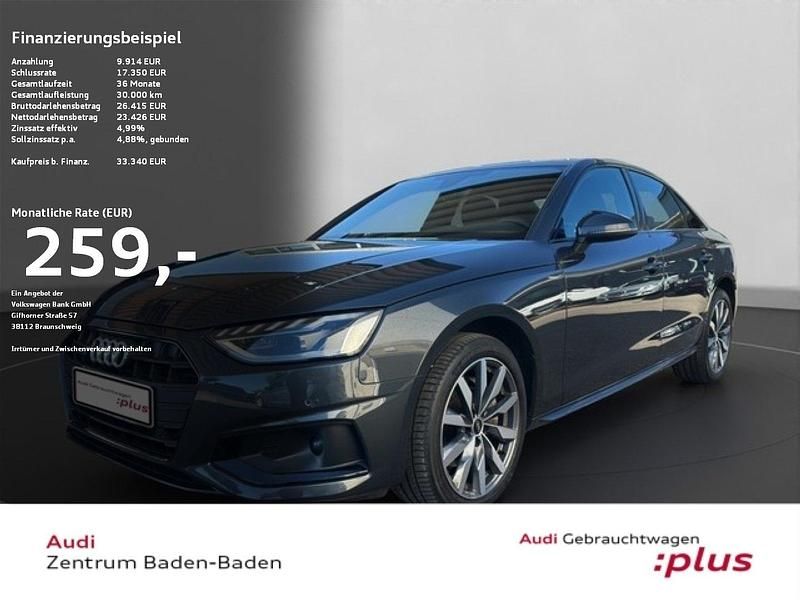 Grau Gebraucht 2021 Audi A4 Advanced Plus Limousine | 32.540 € (Fairer Preis) - Bild 1/4
