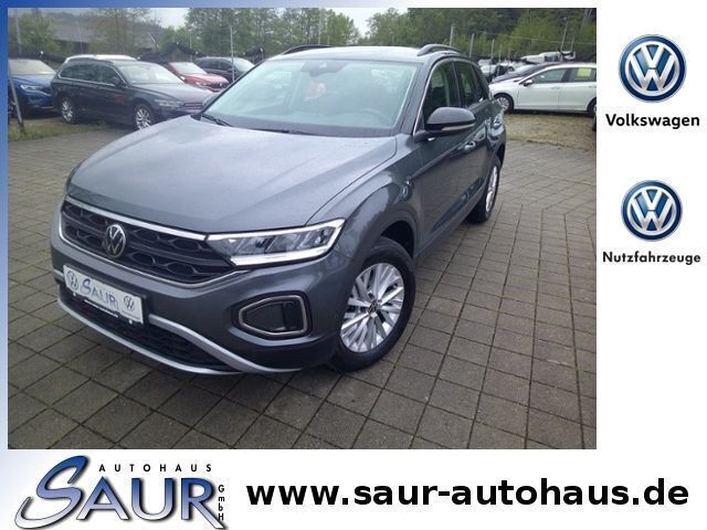 Indiumgrau/schwarz Gebraucht 2023 VW T-Roc Life SUV | 23.900 € (Superpreis) - Bild 1/4