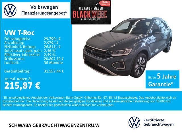 Petroleum blue metallic Gebraucht 2025 VW T-Roc Goal SUV | 29.690 € (Superpreis) - Bild 1/4