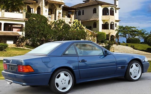 Blau metallic Gebraucht 1993 Mercedes SL600 Cabrio | 18.500 € - Bild 1/4