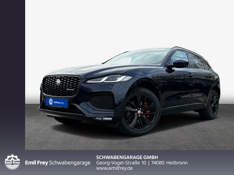 Portofino blue metallic Gebraucht 2021 Jaguar F-Pace R-Dynamic SUV | 48.987 € (Teuer) - Bild 1/4
