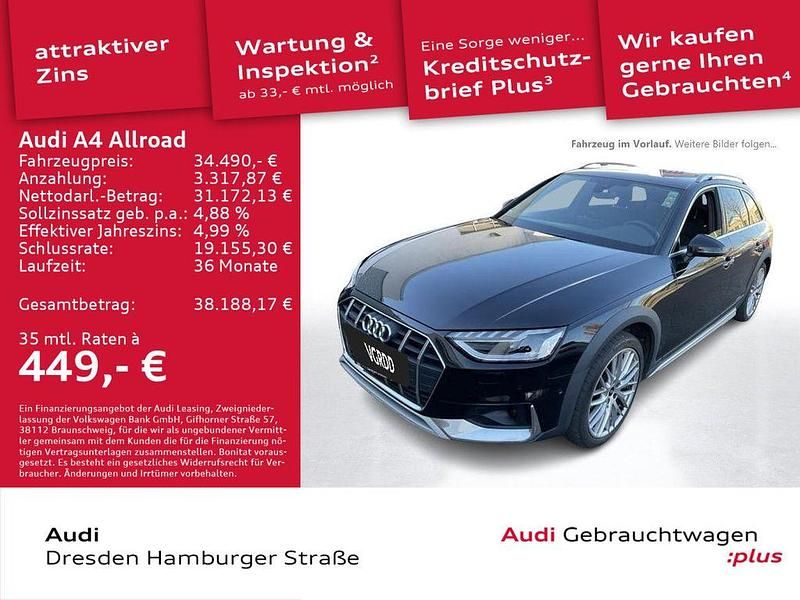 Mythosschwarz metallic Gebraucht 2021 Audi A4 Allroad Ambiente Kombi | 34.490 € (Etwas zu teuer) - Bild 1/3