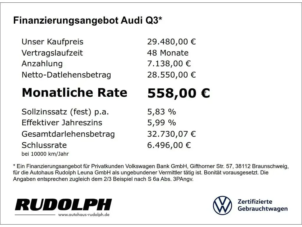 Gebraucht Audi Q3 S-Line 190 PS (139 kW) 2021 Navarrablau metallic SUV