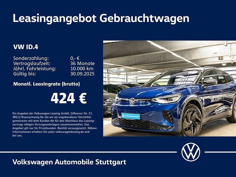 Blue dusk metallic/schwarz Gebraucht 2023 VW ID.4 GTX SUV | 41.930 € (Fairer Preis) - Bild 1/4