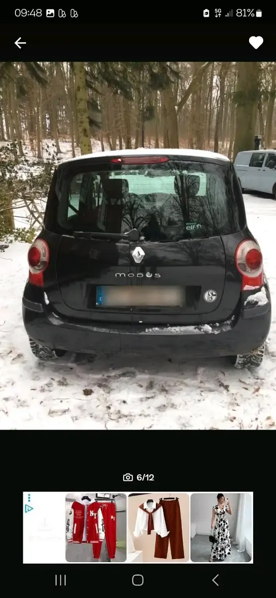 Gebraucht Renault Modus 90 PS (66 kW) 2006 Schwarz Van / Kleinbus