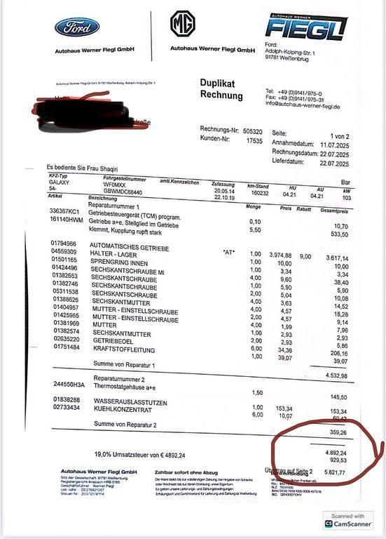 Gebraucht Ford Galaxy Titanium 140 PS (102 kW) 2014 Blau Van / Kleinbus