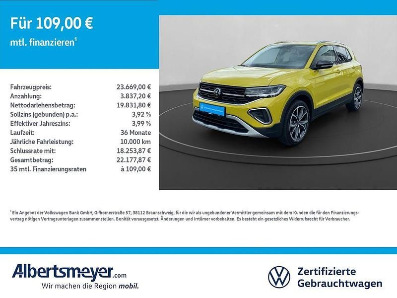 Gelb Gebraucht 2024 VW T-Cross Style SUV | 23.669 € (Fairer Preis) - Bild 1/4