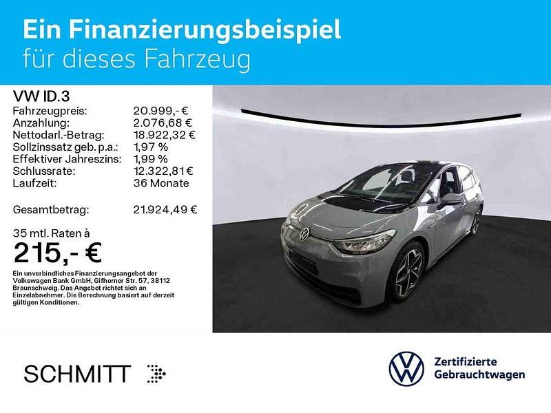 Gebraucht VW ID.3 Pro Performance 150 kW (204 PS) 2022 Mondsteingrau schwarz Kleinwagen