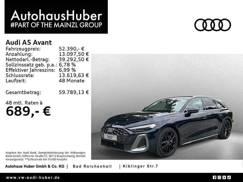Mythosschwarz metallic Gebraucht 2024 Audi A5 Ambiente Coupé | 43.480 € (Superpreis) - Bild 1/4