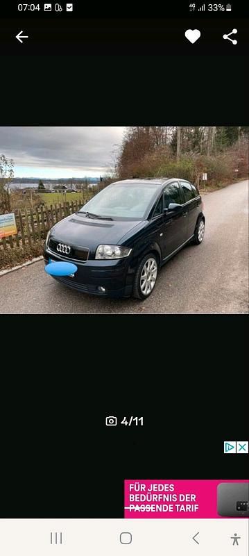 Gebraucht Audi A2 110 PS (80 kW) 2002 Blau Kleinwagen