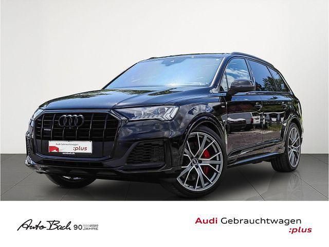 Schwarz (orcaschwarz metallic) Gebraucht 2021 Audi Q7 S-Line SUV | 52.870 € (Superpreis) - Bild 1/4