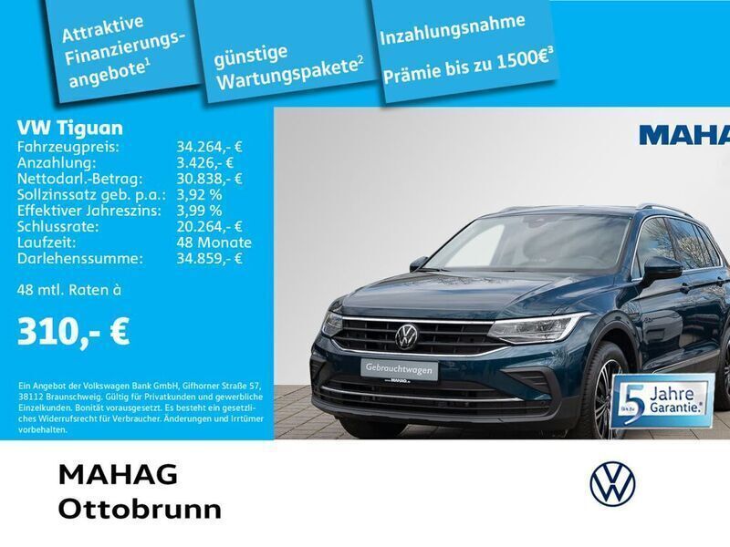 Blau Gebraucht 2024 VW Tiguan Move SUV | 34.264 € (Fairer Preis) - Bild 1/2