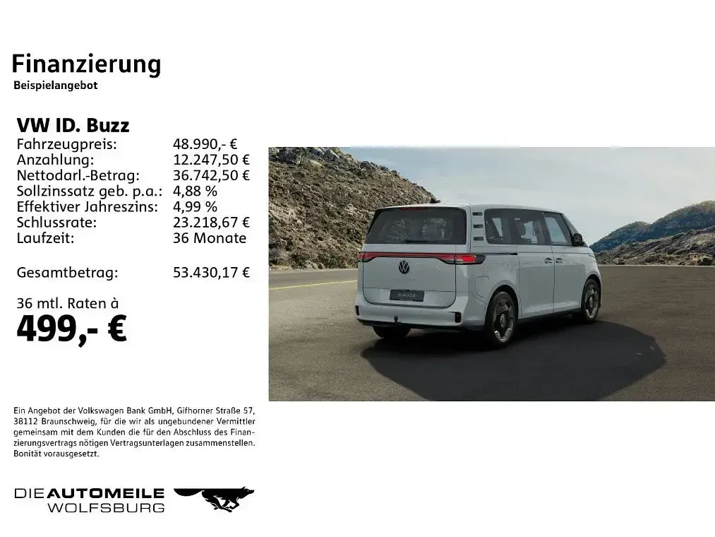 Używany VW ID. Buzz Pro 150 kW (204 KM) 2024 Biały Minivan