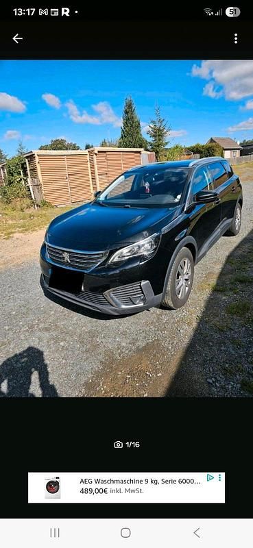 Schwarz Gebraucht 2017 Peugeot 5008 Van / Kleinbus | 9.000 € (Fairer Preis) - Bild 1/4