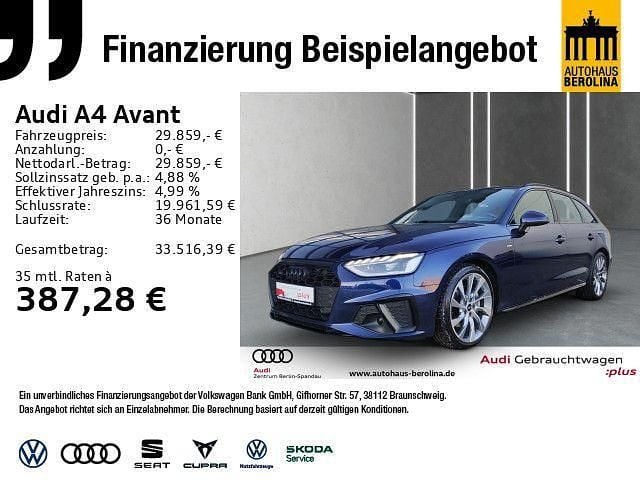Gebraucht Audi A4 S-Line 204 PS (150 kW) 2022 Navarrablau metallic Kombi