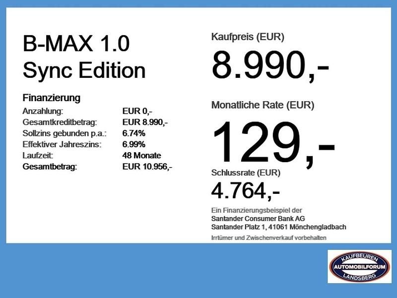 Second-hand Ford B-MAX SYNC Edition 101 CP (74 kW) 2017 Gri Monovolum