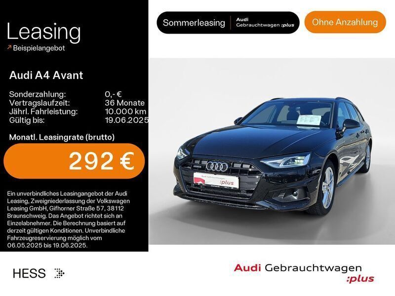 Mythosschwarz metallic Gebraucht 2024 Audi A4 Advanced Plus Kombi | 38.689 € (Etwas zu teuer) - Bild 1/4