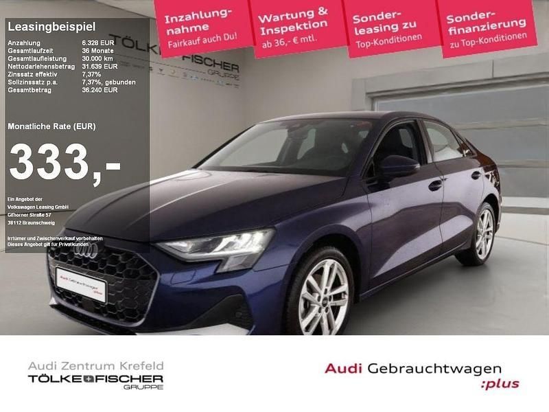 Blau Gebraucht 2024 Audi A3 Advanced Limousine | 31.339 € (Fairer Preis) - Bild 1/4