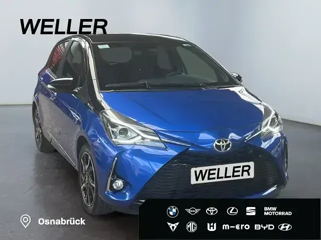 Gebraucht Toyota Yaris Style 111 PS (81 kW) 2017 Titanblau / dach schwarz Kleinwagen
