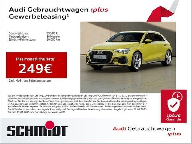 Pythongelb metallic Gebraucht 2024 Audi A3 Sportback e-tron S-Line Limousine | 36.440 € (Teuer) - Bild 1/3